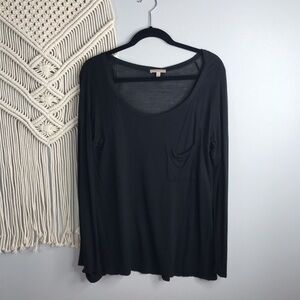 Bordeaux Long Sleeve Pocket Tee Size Small